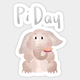 Little Pie for Elephant - Pi Day Sticker